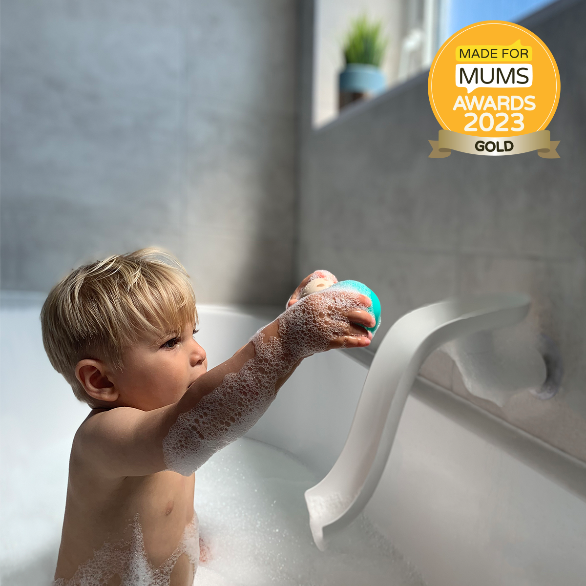 Baðrennibraut - hvít