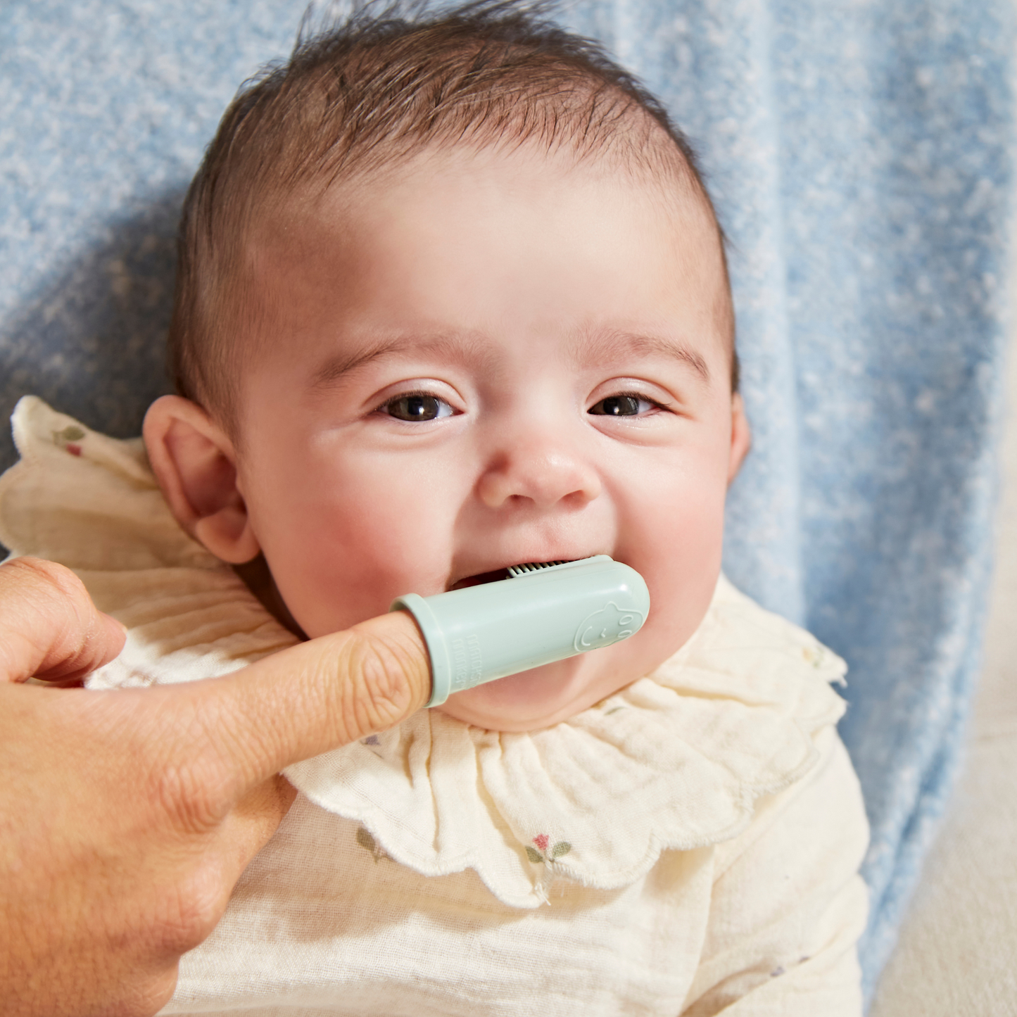 Fingratannburstar 2 stk - mintugrænn & grár - NÝTT