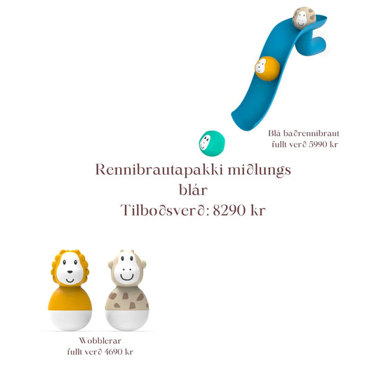 Rennibrautapakki miðlungs blár